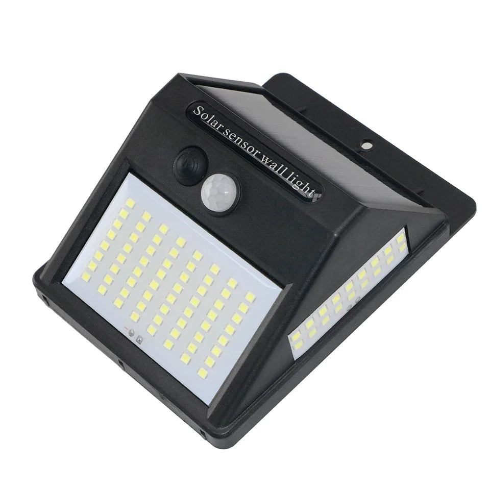 Solarna lampa ścienna 100 LED z czujnikiem ruchu PIR