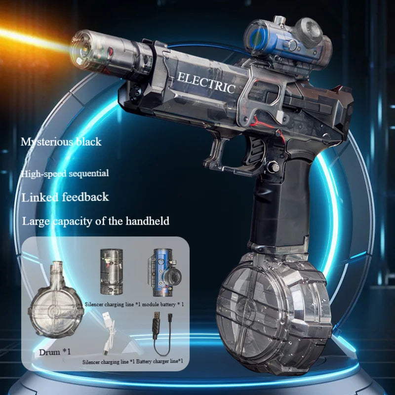 Elektryczny pistolet na wodę (mocny, wysokociśnieniowy, z podświetleniem)