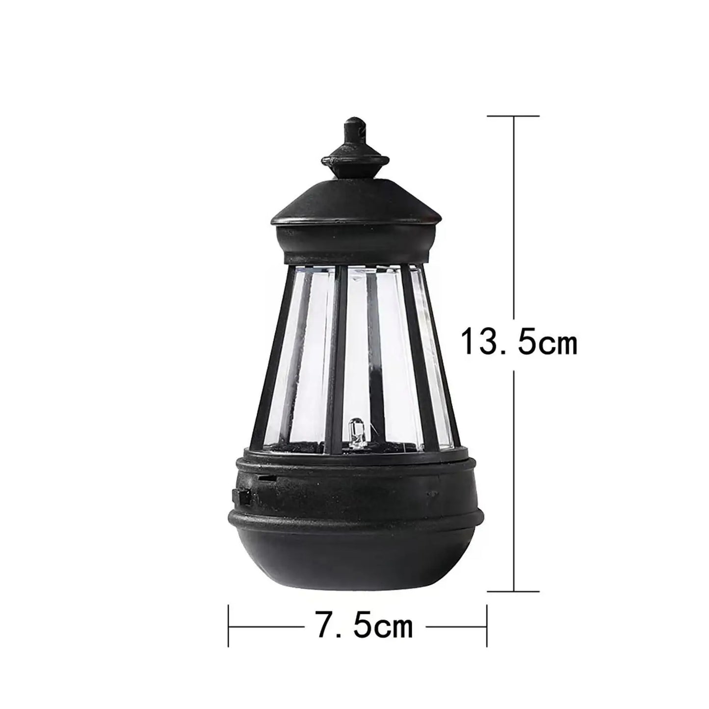 Retro solarna lampa naftowa LED, wisząca latarnia ogrodowa
