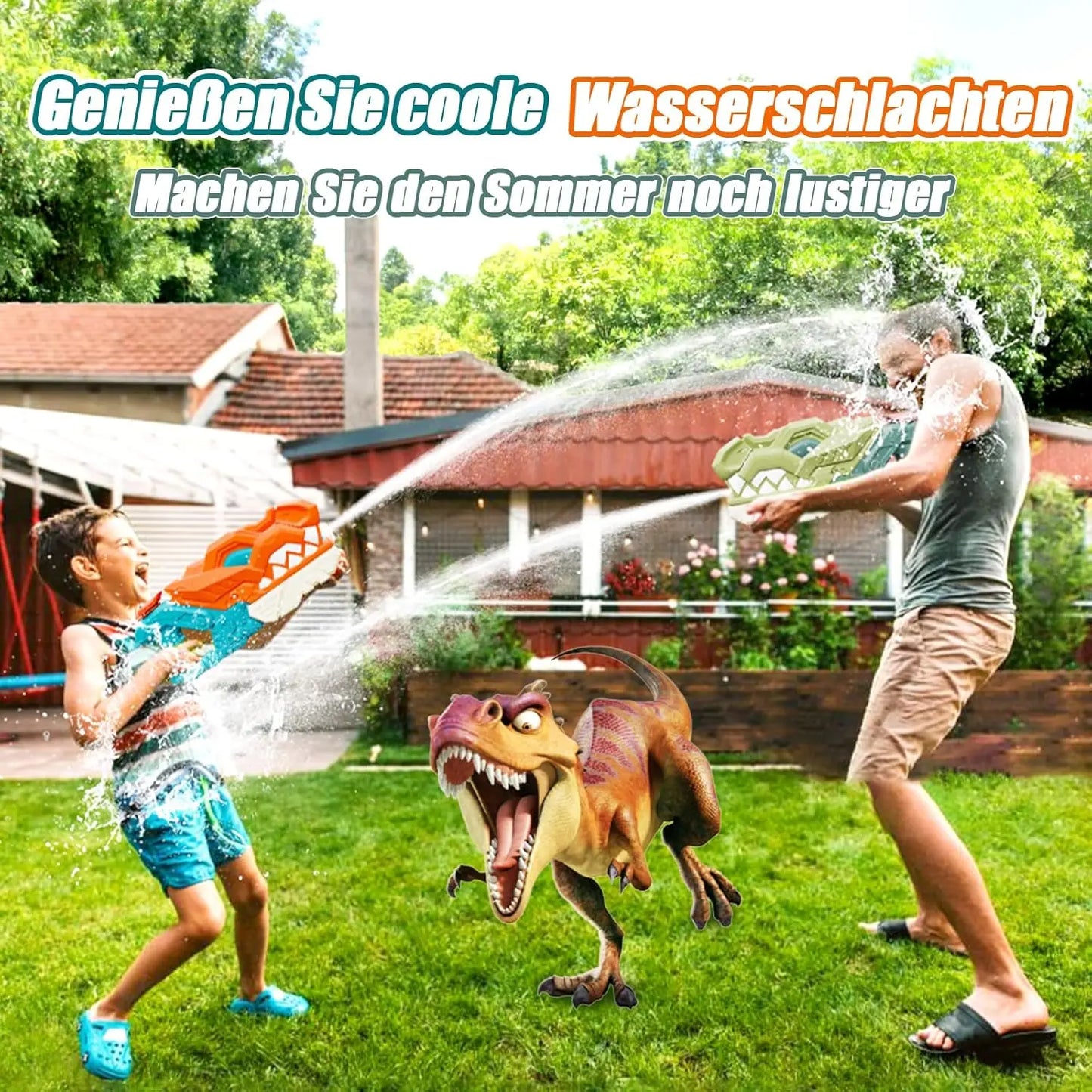 Zestaw 2 dinozaurowych pistoletów na wodę