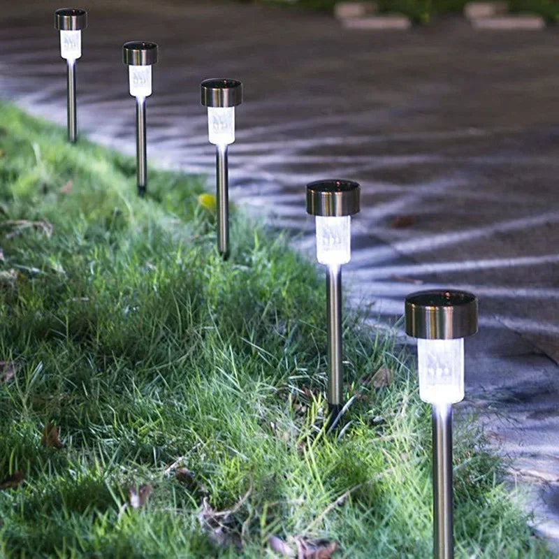 Wodoodporna solarna lampa ogrodowa do oświetlenia ścieżek i patio