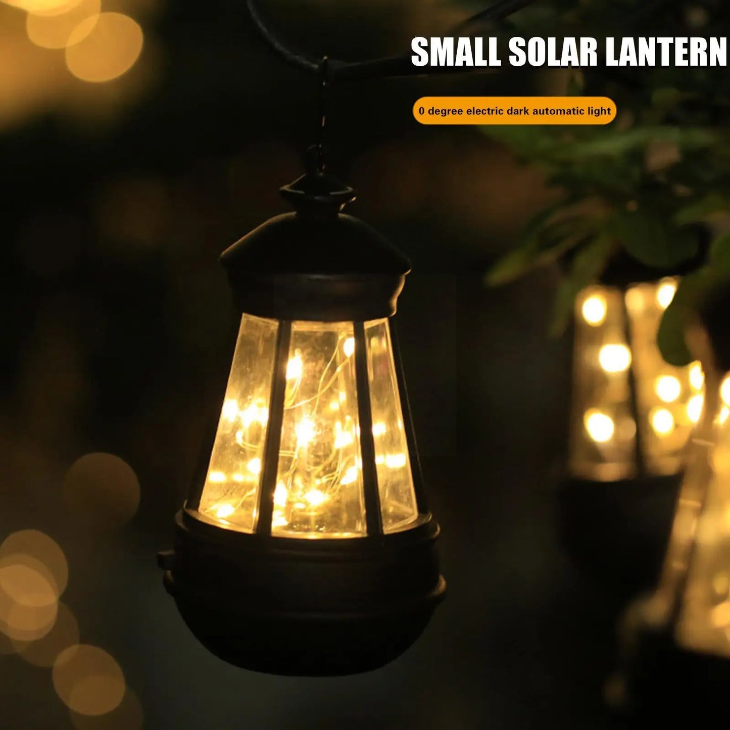 Retro solarna lampa naftowa LED, wisząca latarnia ogrodowa