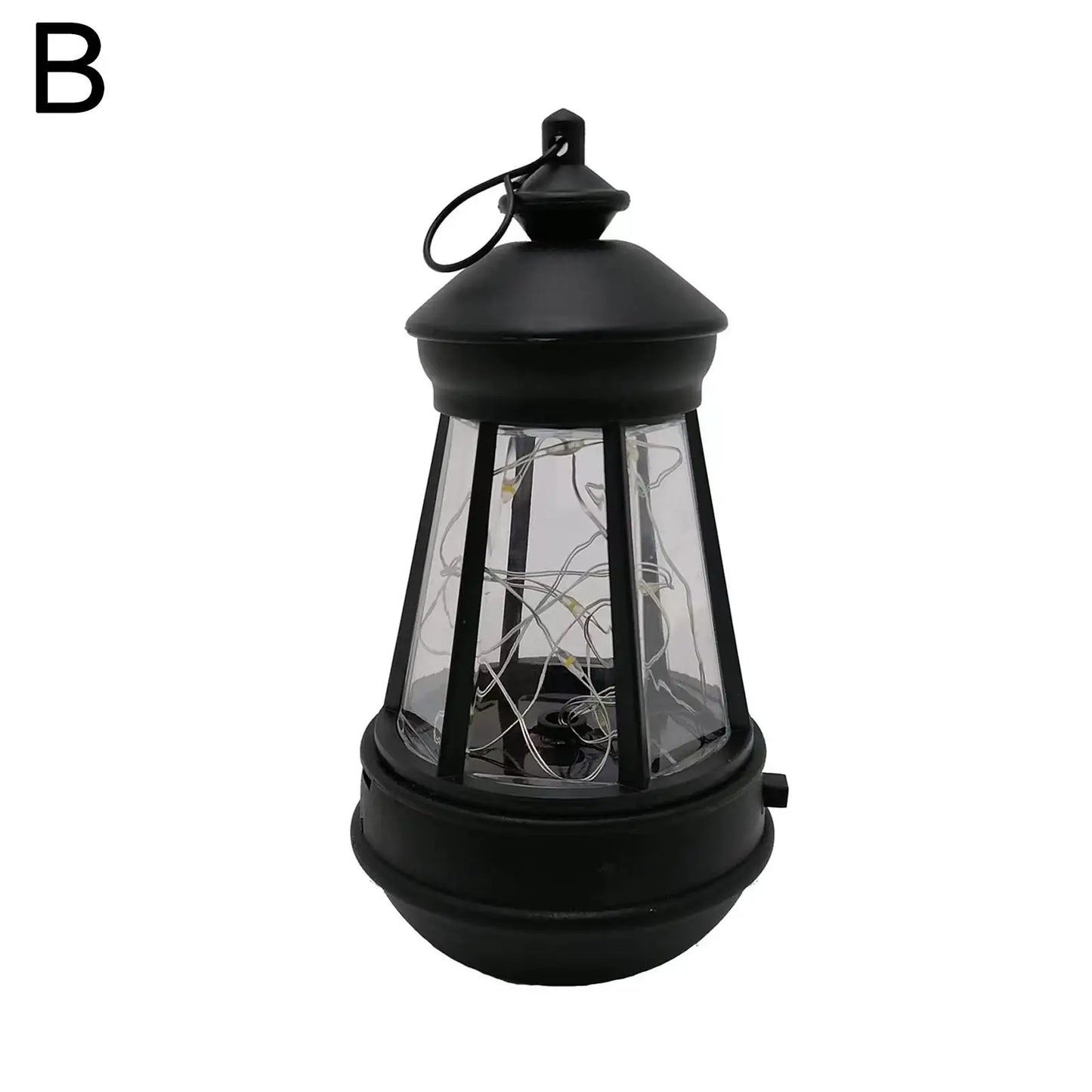 Retro solarna lampa naftowa LED, wisząca latarnia ogrodowa