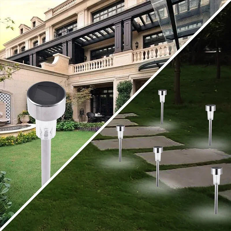 Wodoodporna solarna lampa ogrodowa do oświetlenia ścieżek i patio