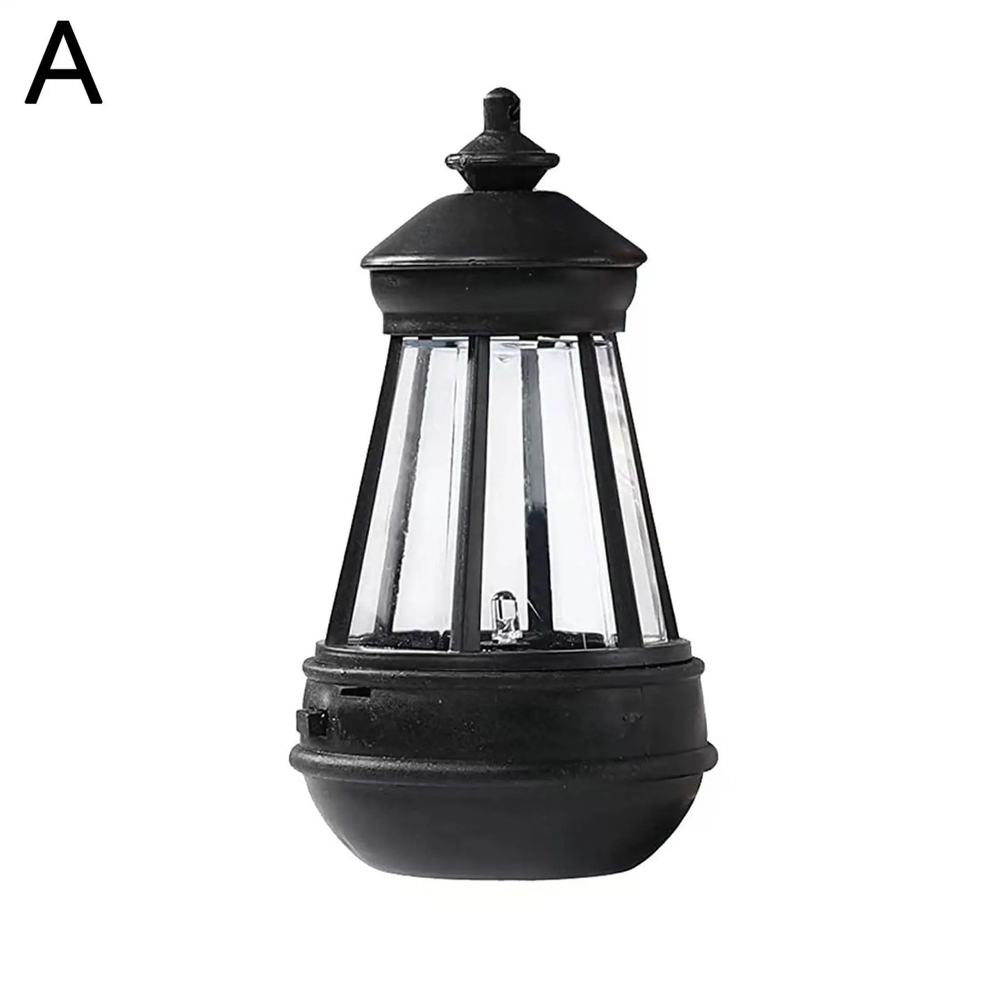Retro solarna lampa naftowa LED, wisząca latarnia ogrodowa