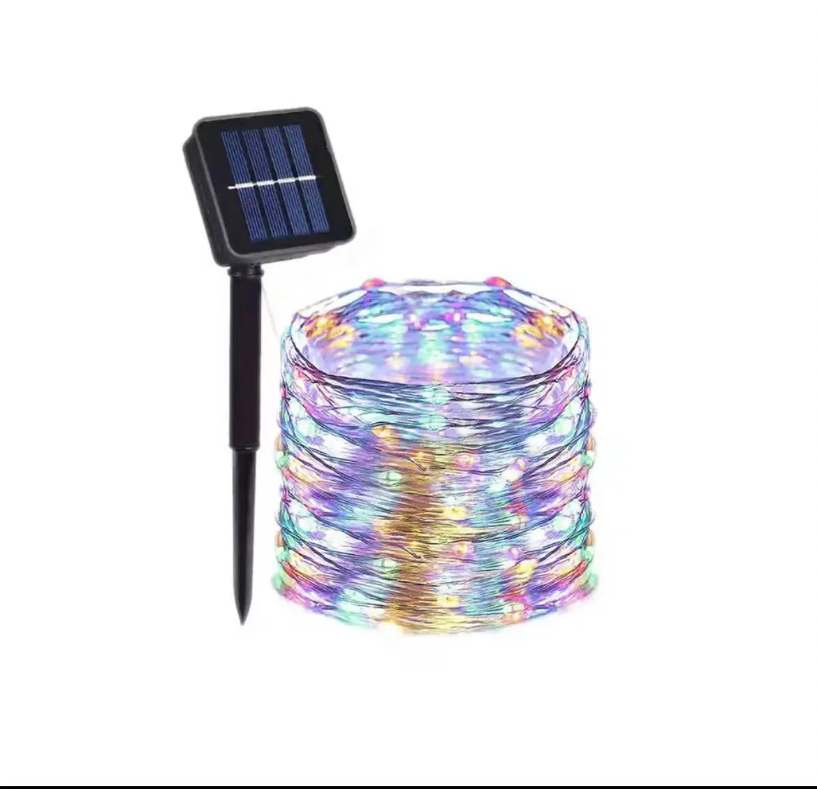Solarne lampki LED na drucie miedzianym, 8 trybów, wodoodporne