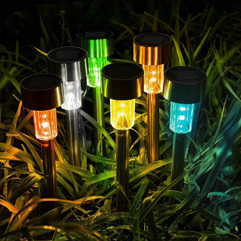 Wodoodporna solarna lampa ogrodowa do oświetlenia ścieżek i patio